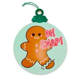 3 for $15 SALE Target Bullseye Gingerbread "Oh Snap" Hanging Sign Christmas